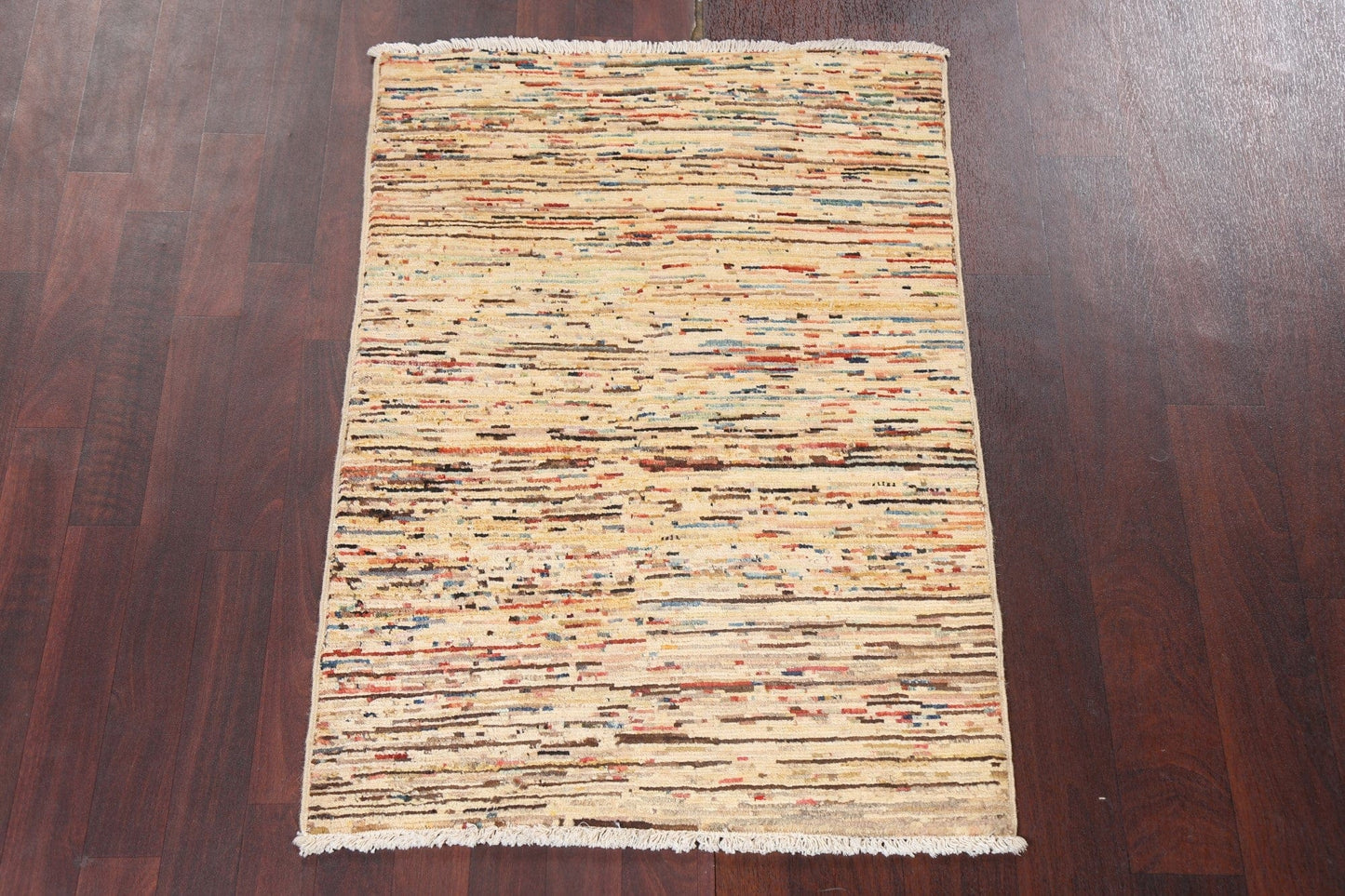 Handmade Gabbeh Kashkoli Modern Wool Rug 3x4