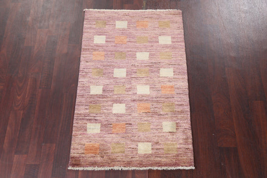 Handmade Gabbeh Kashkoli Wool Rug 3x4