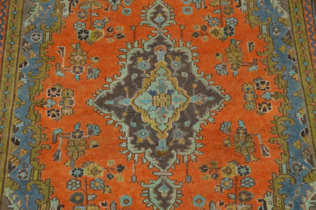 Distressed Over-Dye Hamedan Persian Area Rug 6x10