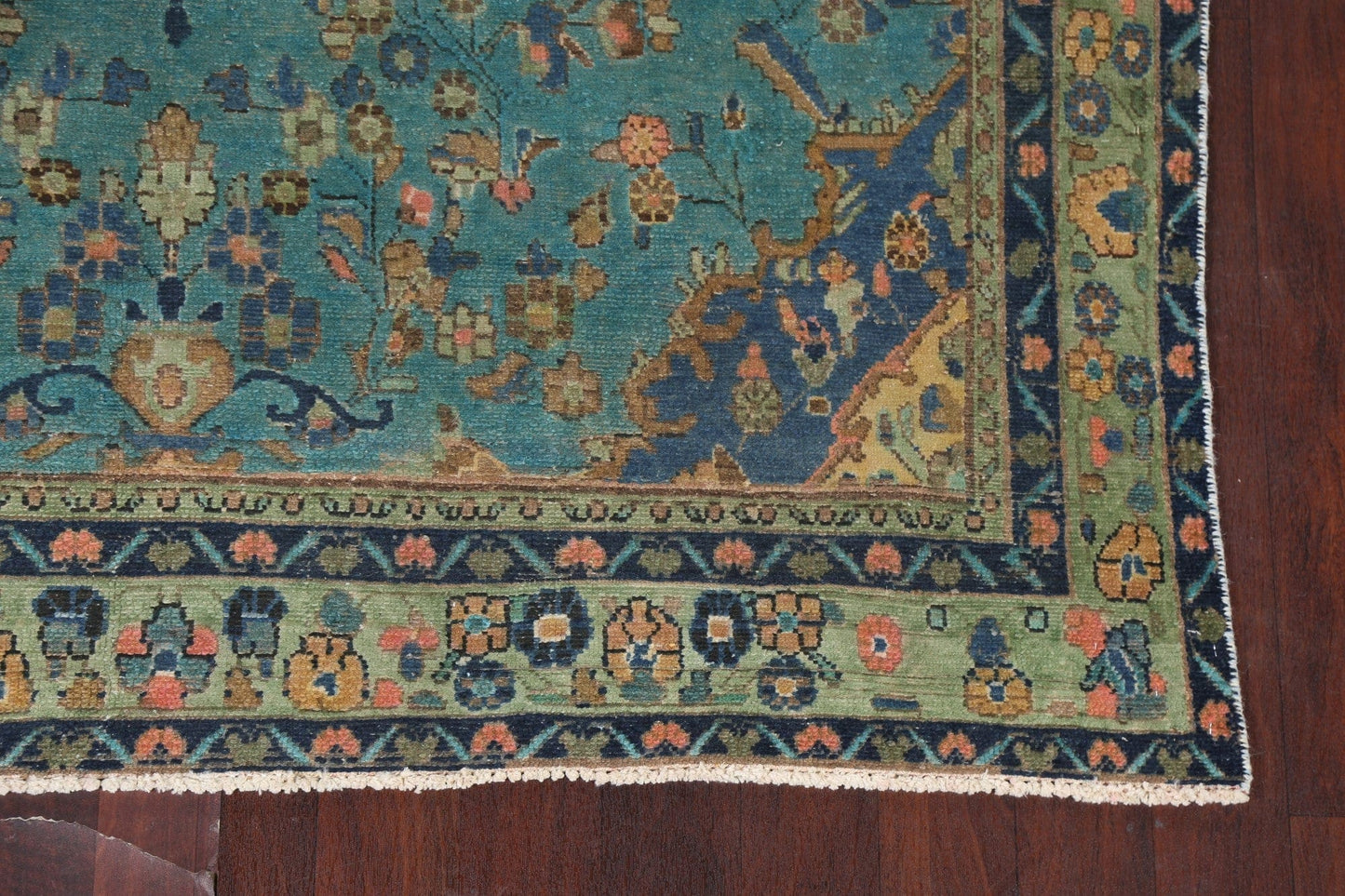 Distressed Over-Dye Hamedan Persian Area Rug 6x11