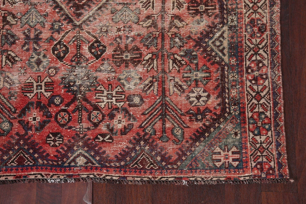 Antique Distressed Shiraz Persian Area Rug 5x6