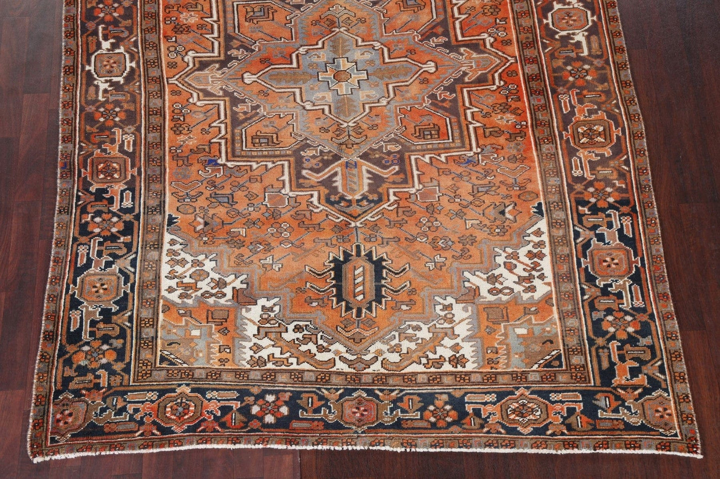 Vintage Vegetable Dye Heriz Persian Area Rug 6x9