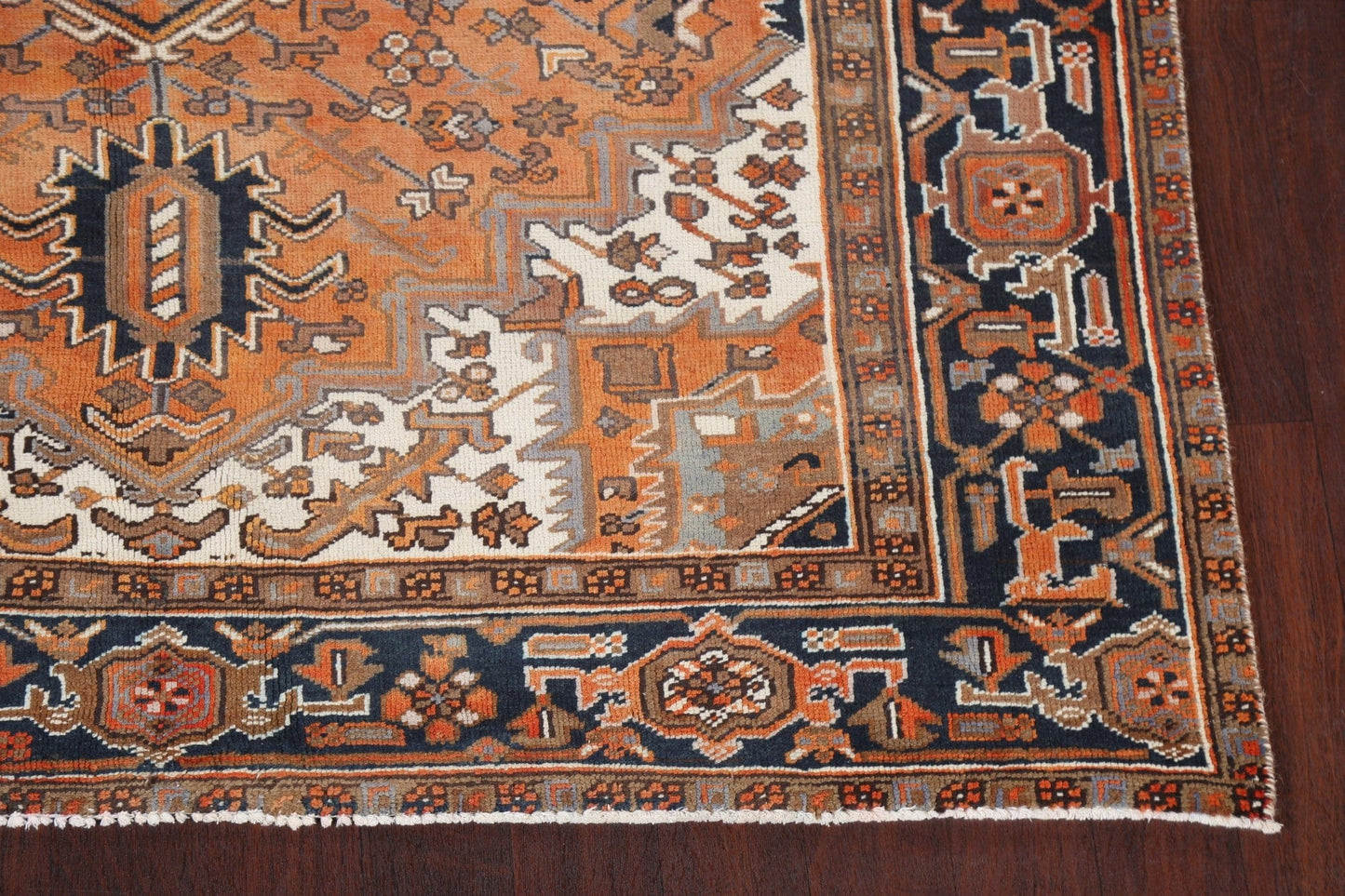 Vintage Vegetable Dye Heriz Persian Area Rug 6x9