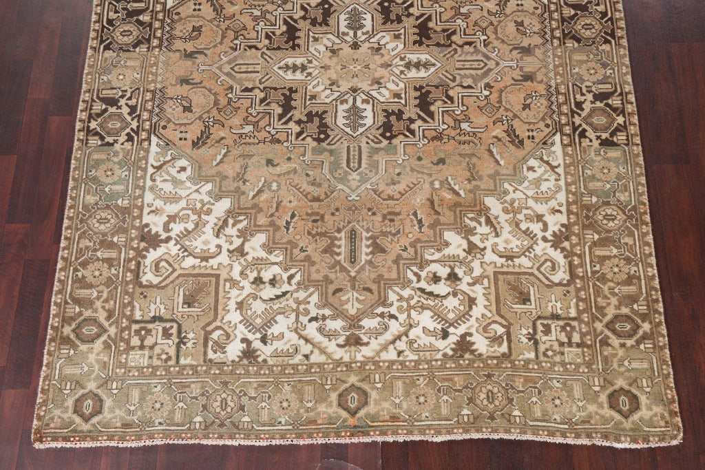 Vintage Geometric Heriz Persian Area Rug 6x9