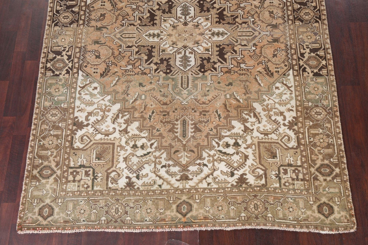 Vintage Geometric Heriz Persian Area Rug 6x9