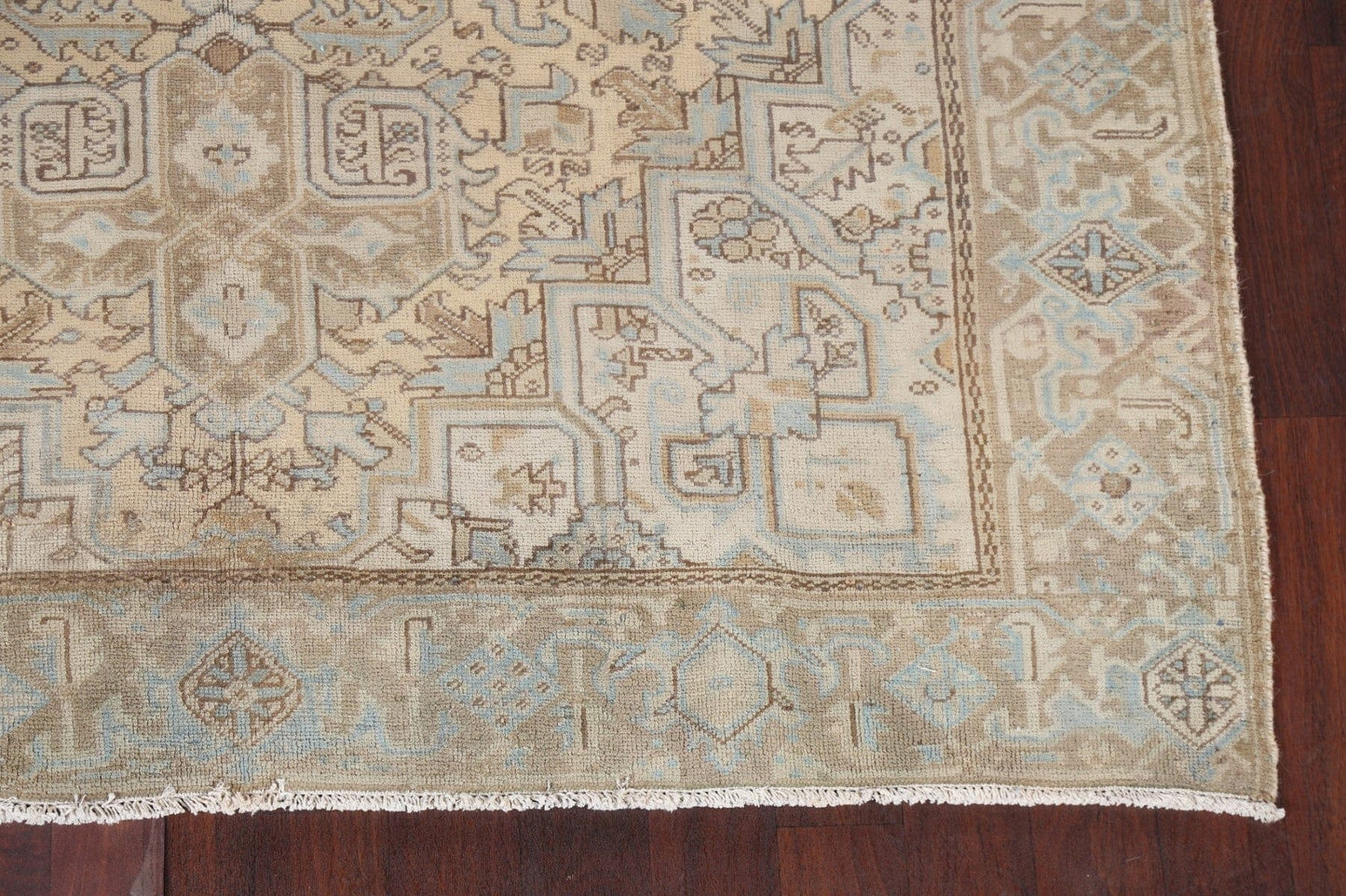 Vintage Geometric Heriz Persian Area Rug 7x11