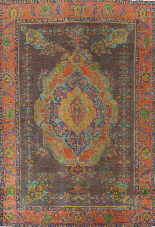 Over-Dye Tabriz Persian Area Rug 8x11