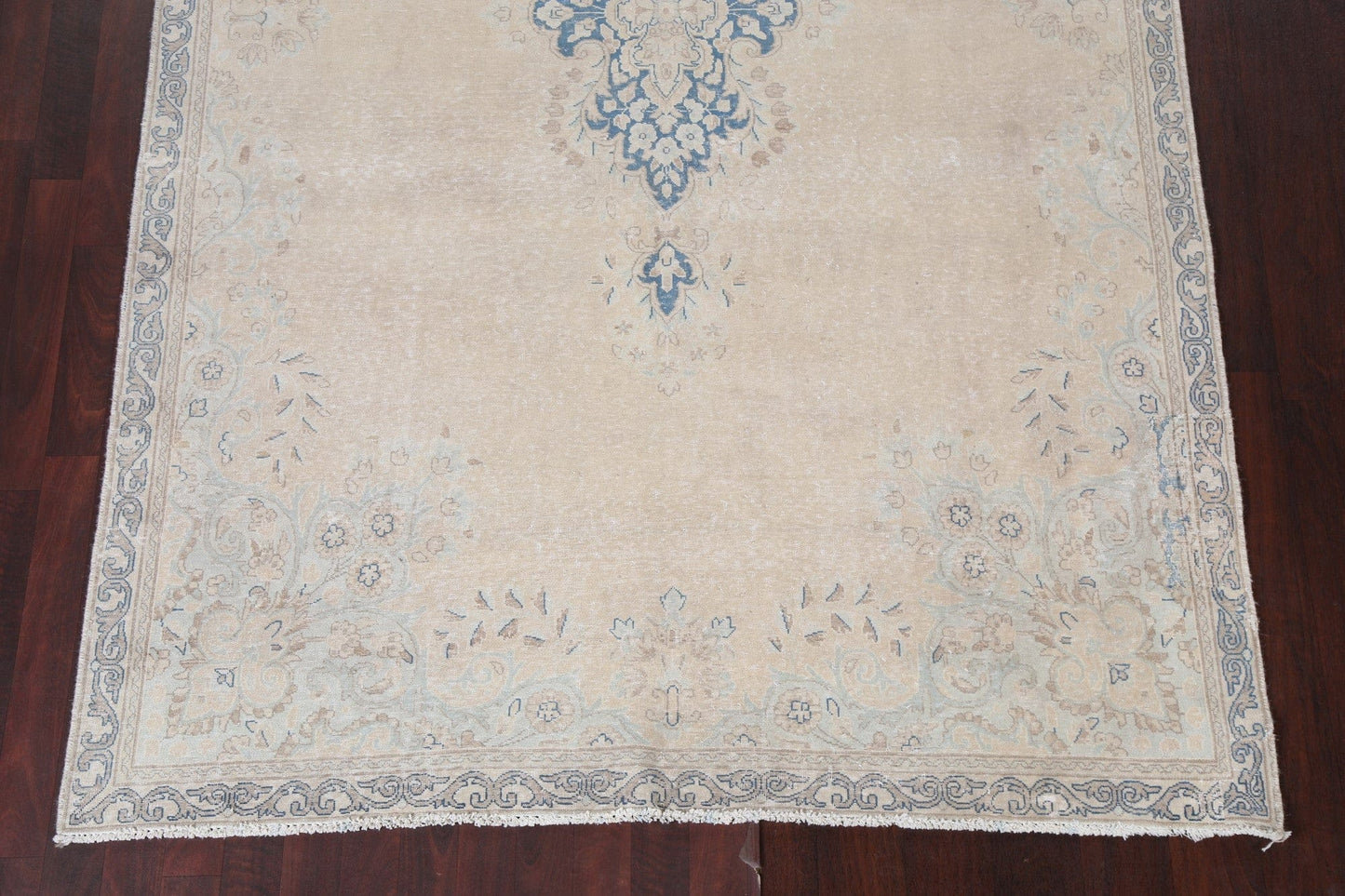 Vintage Distressed Kerman Persian Area Rug 7x10