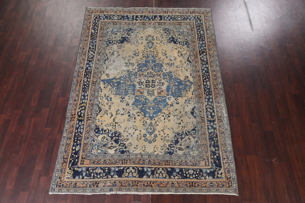 Vintage Hamedan Persian Area Rug 7x9