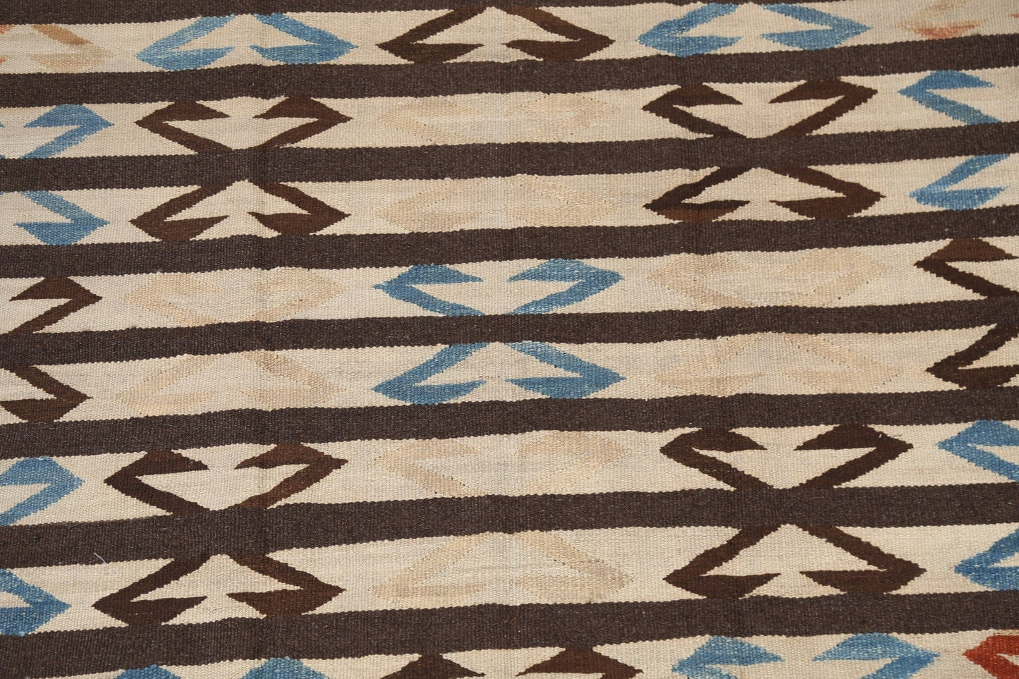 Natural Dye Striped Kilim Oriental Area Rug 5x7