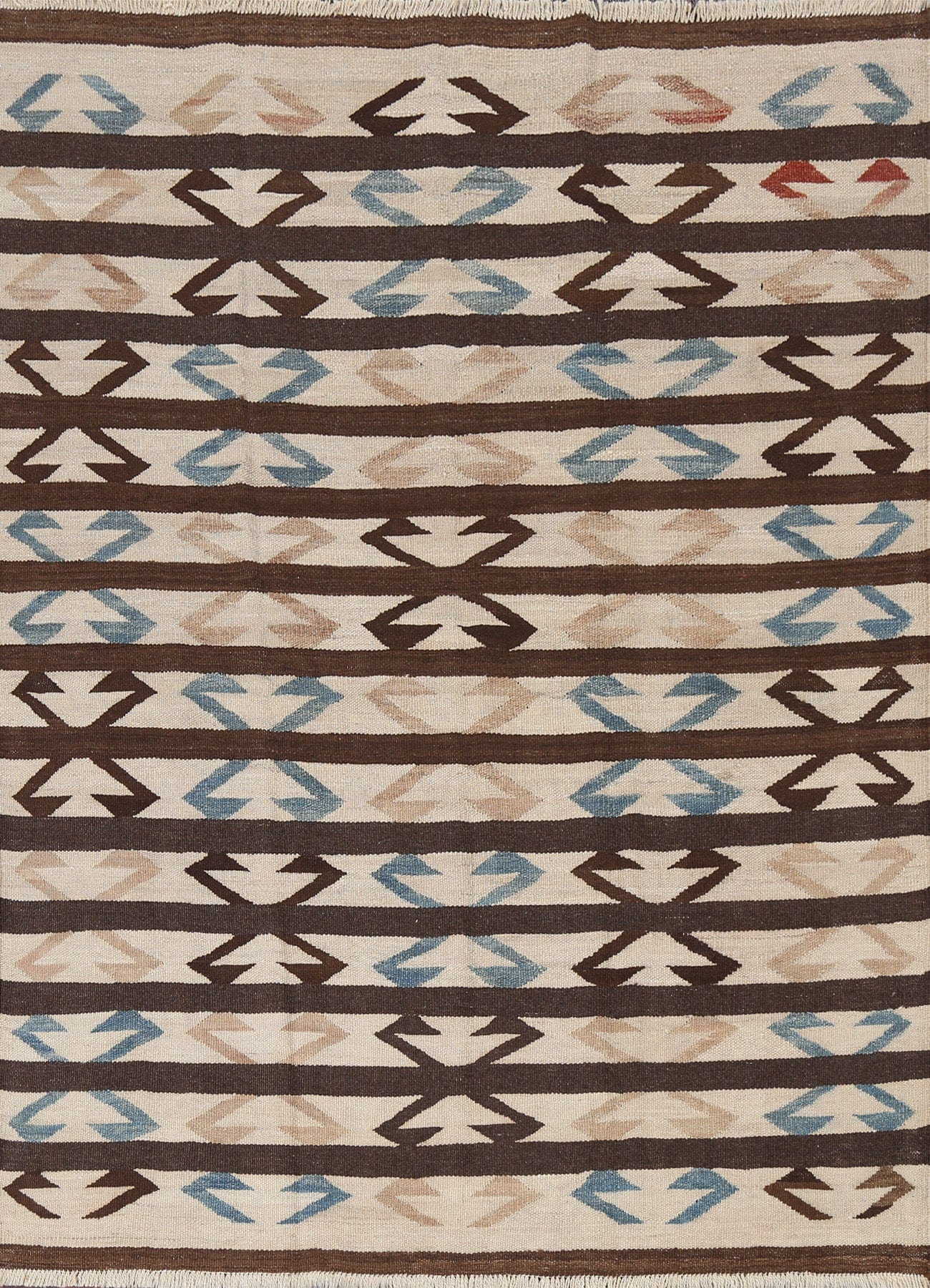 Natural Dye Kilim Oriental Area Rug 5x7