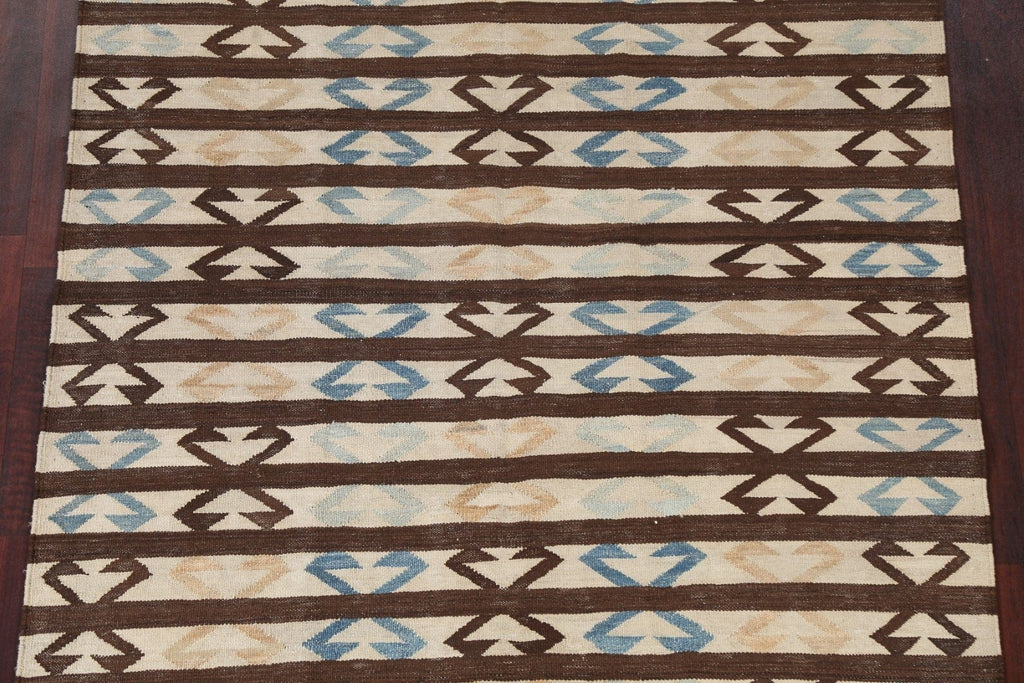 Natural Dye Kilim Wool Area Rug 5x7