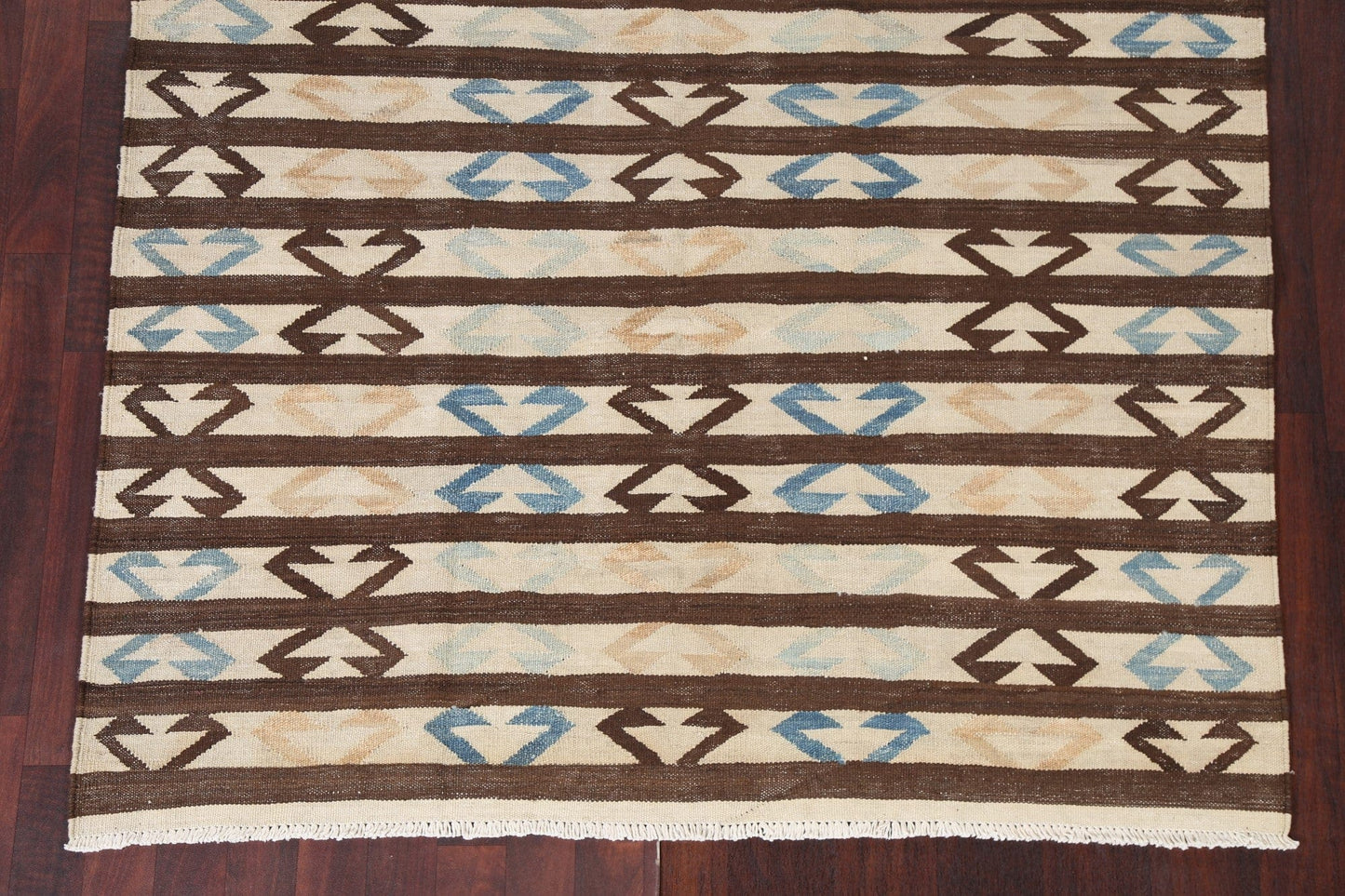 Natural Dye Kilim Wool Area Rug 5x7