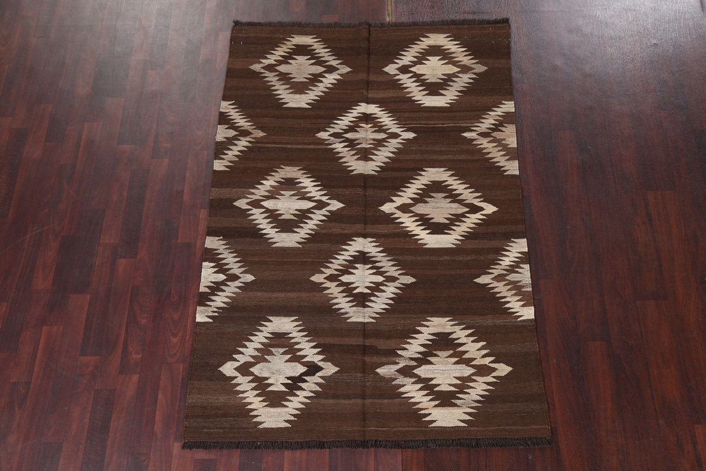 Natural Dye Kilim Oriental Area Rug 4x7