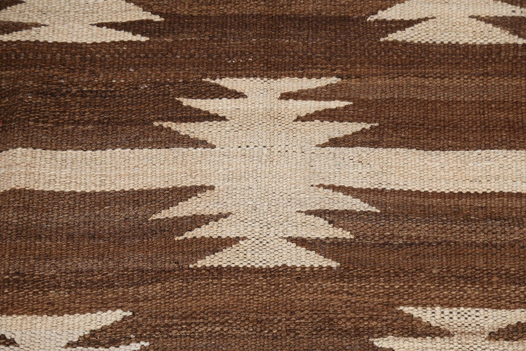 Earth-Tone Natural Dye Kilim Oriental Area Rug 5x6