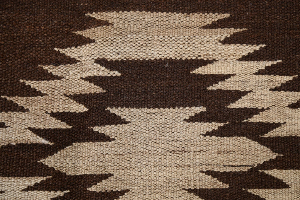 Natural Dye Geometric Kilim Oriental Area Rug 5x7