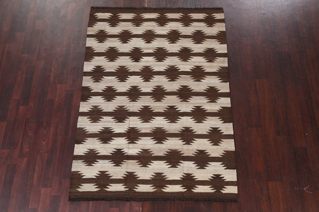 Vegetable Dye Kilim Oriental Area Rug 5x7