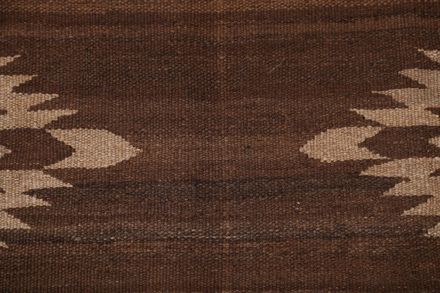 Earth-Tone Natural Dye Kilim Wool Area Rug 5x7