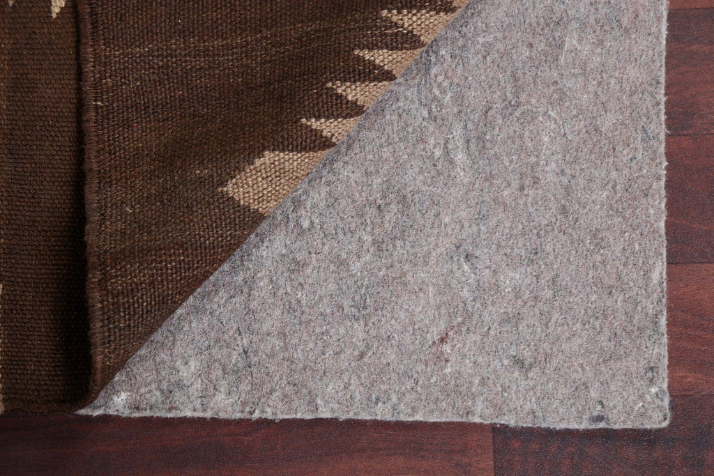 Natural Dye Brown Kilim Wool Area Rug 5x7