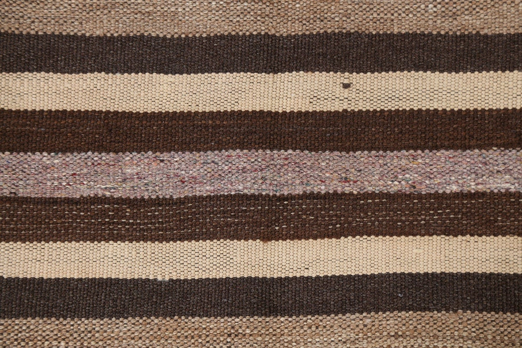 Natural Dye Earth-Tone Kilim Wool Area Rug 5x7