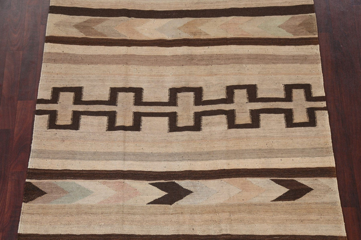 Natural Dye Tribal Kilim Oriental Area Rug 5x7