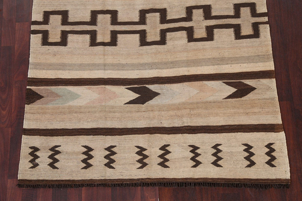 Natural Dye Tribal Kilim Oriental Area Rug 5x7