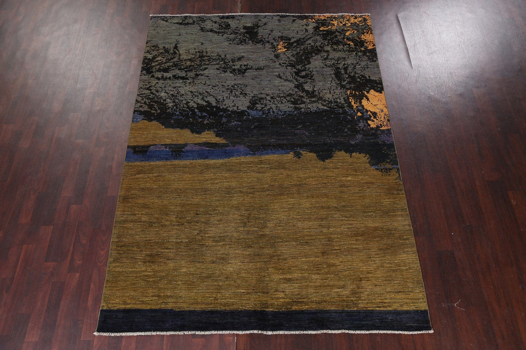 Handmade Abstract Wool Area Rug 7x10