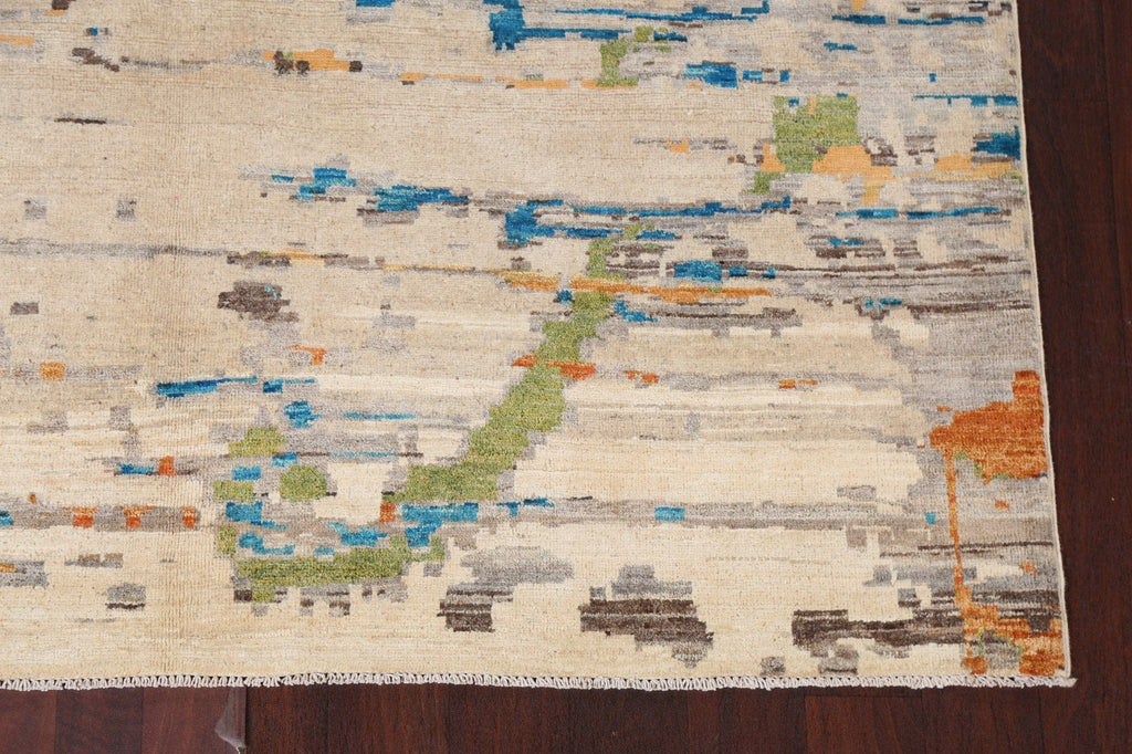 Handmade Abstract Wool Area Rug 6x9