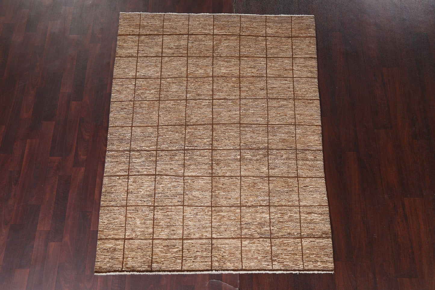 Earth-Tone Gabbeh Persian Area Rug 5x6