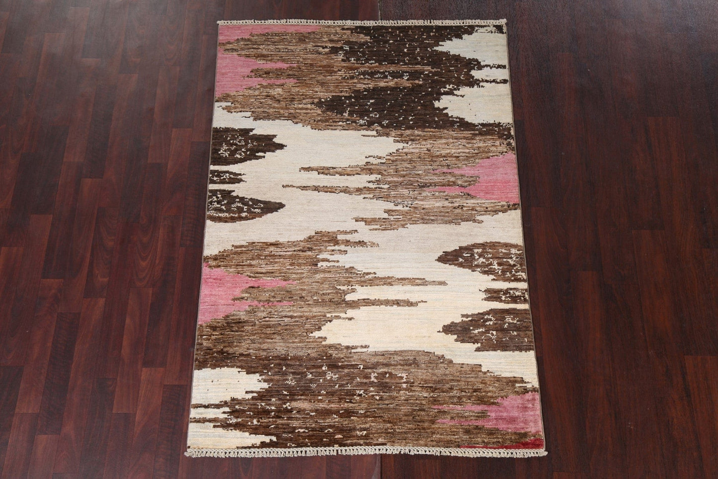 Handmade Abstract Wool Area Rug 4x6