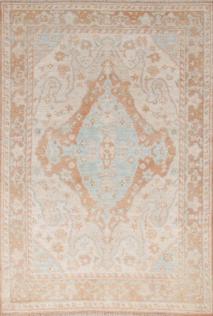 Vegetable Dye Oushak Turkish Area Rug 4x6