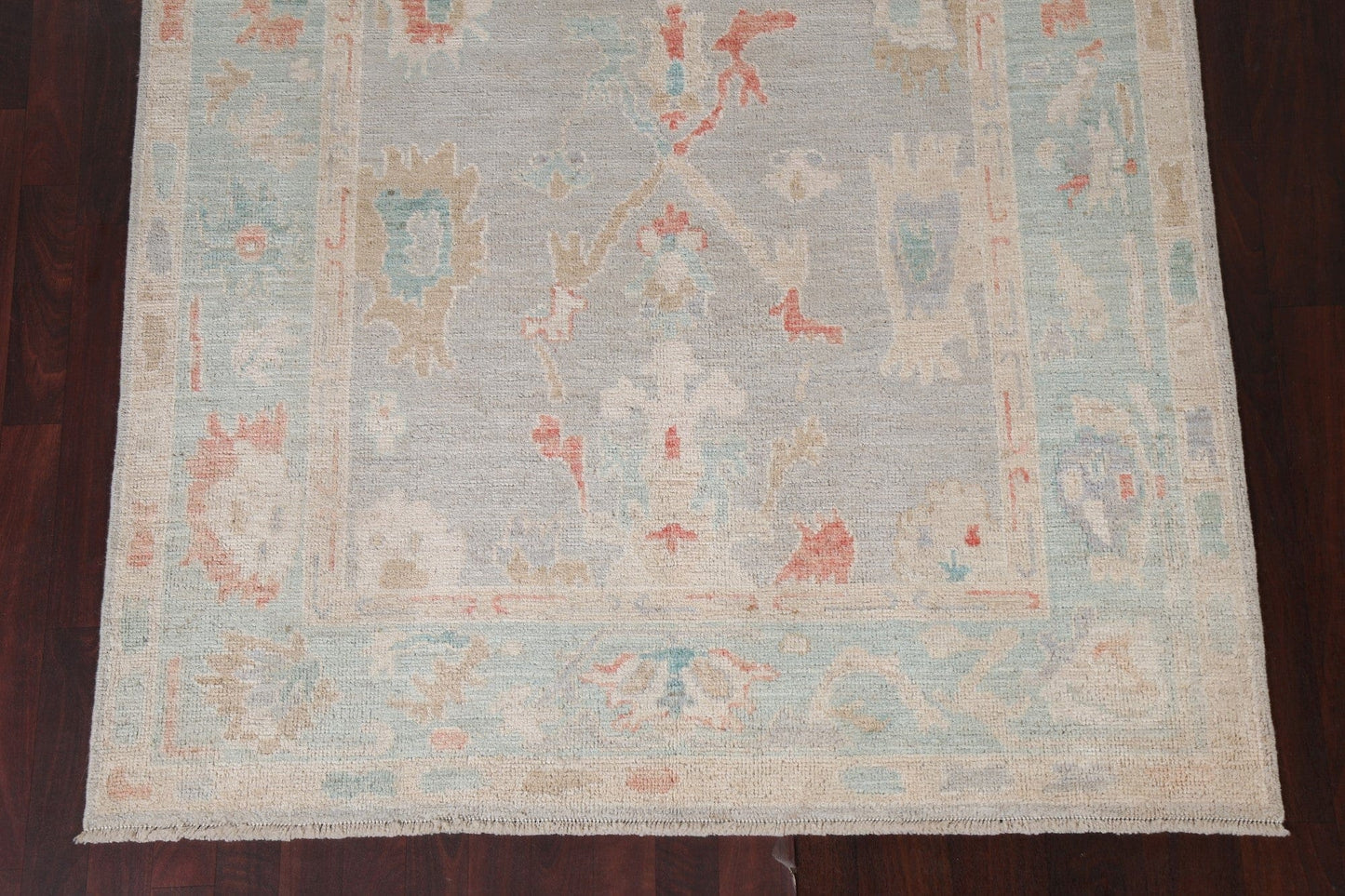 Vegetable Dye Oushak Turkish Area Rug 5x7