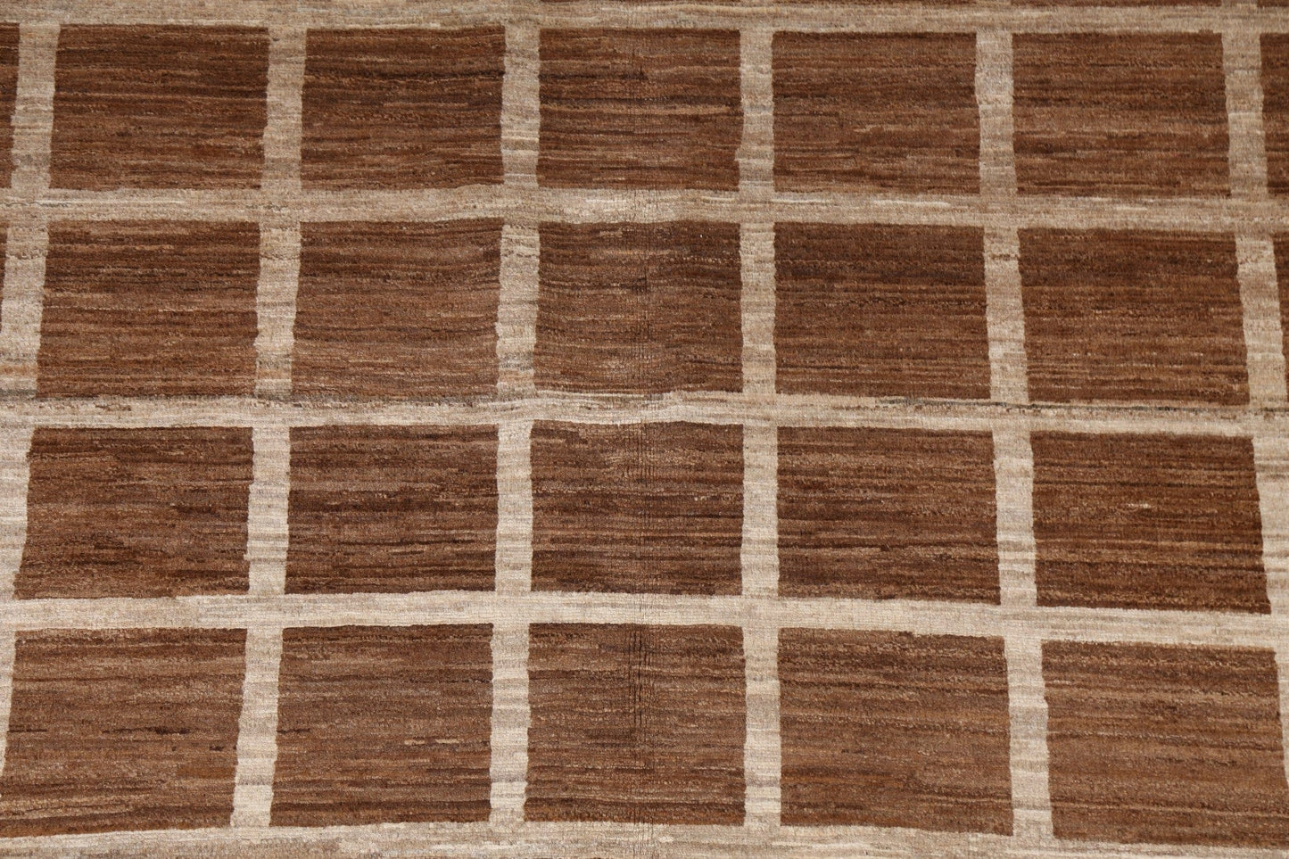 Earth-Tone Checkered Gabbeh Persian Area Rug 6x8