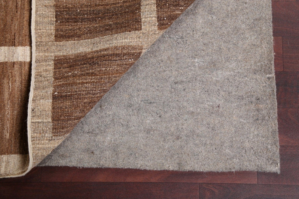 Earth-Tone Checkered Gabbeh Persian Area Rug 6x8