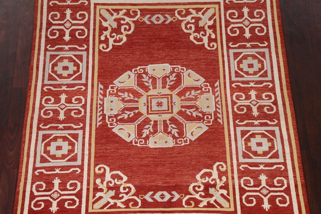 Red Gabbeh Kashkoli Wool Area Rug 5x8