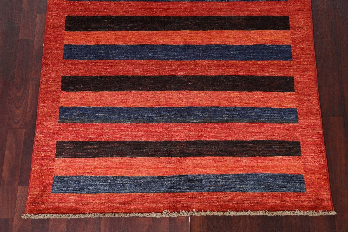 Striped Gabbeh Persian Area Rug 5x7