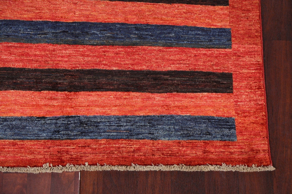 Striped Gabbeh Persian Area Rug 5x7