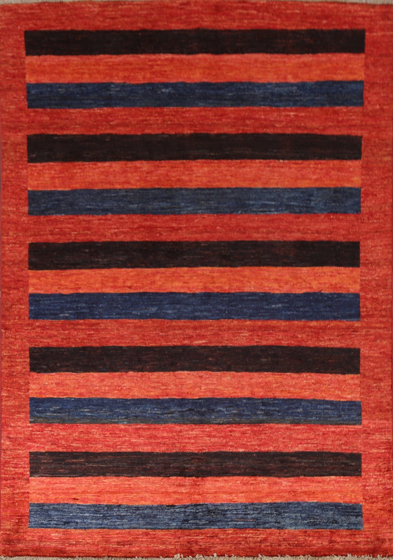 Striped Gabbeh Persian Area Rug 5x7