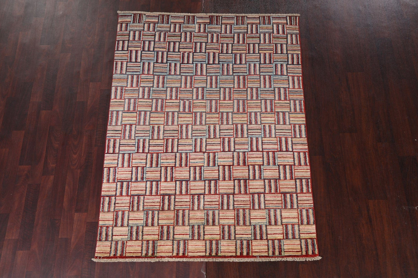 Contemporary Gabbeh Persian Area Rug 5x6