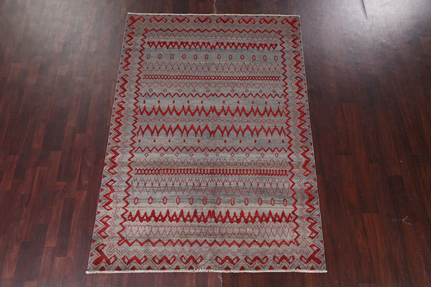 Handmade Gabbeh Kashkoli Wool Area Rug 6x8