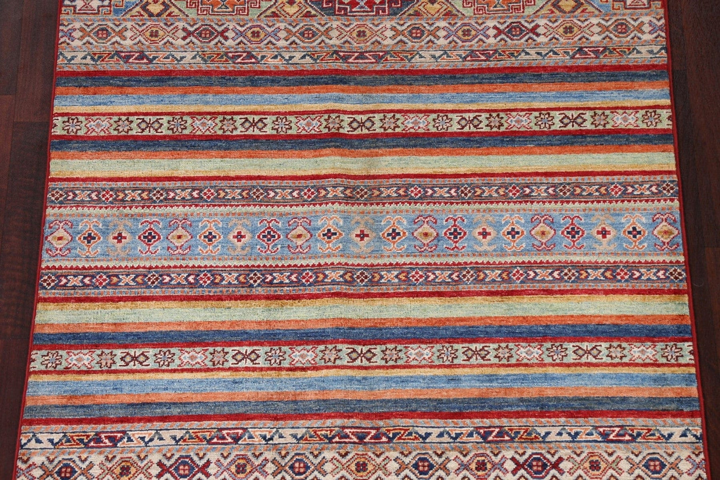 Vegetable Dye Kazak Oriental Area Rug 4x6