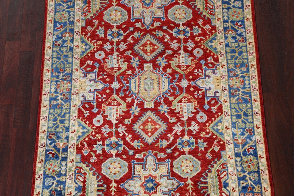 Red Vegetable Dye Heriz Wool Area Rug 4x6