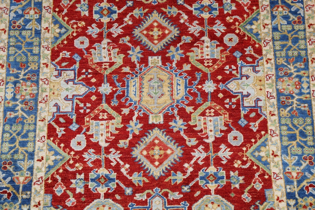 Red Vegetable Dye Heriz Wool Area Rug 4x6