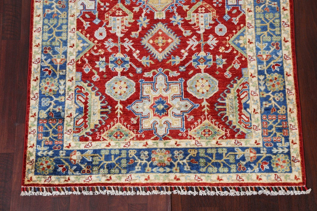 Red Vegetable Dye Heriz Wool Area Rug 4x6