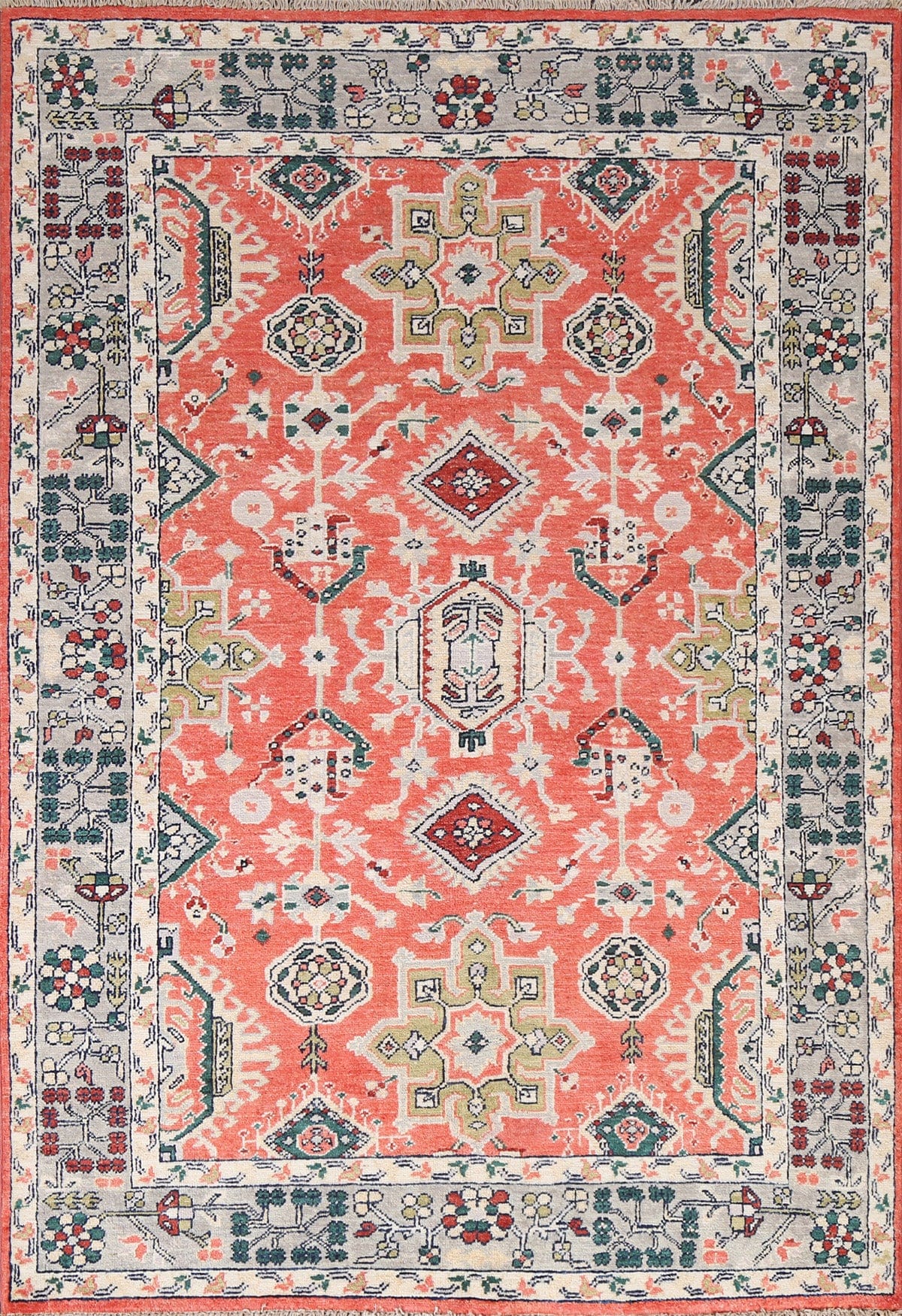 Vegetable Dye Heriz Oriental Area Rug 4x6