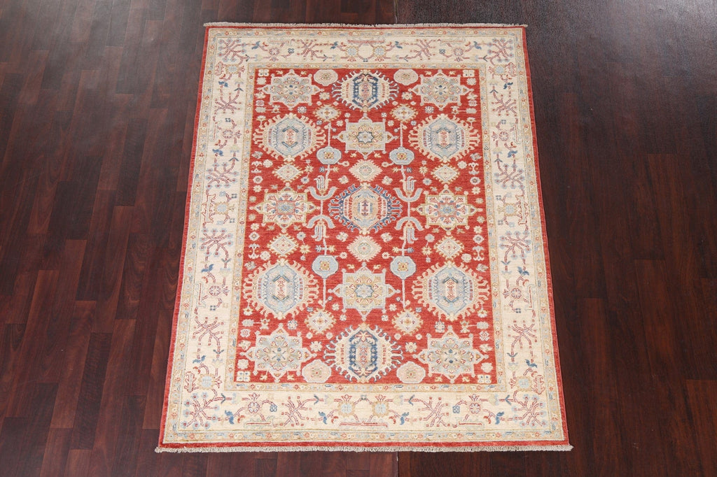 Vegetable Dye Handmade Heriz Wool Area Rug 5x6