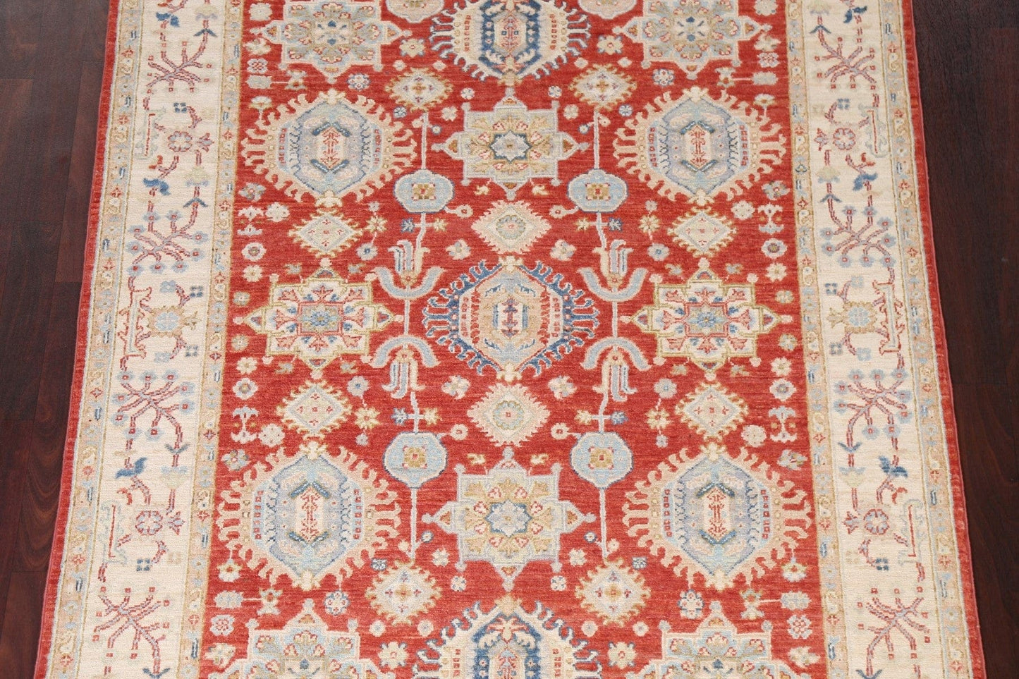 Vegetable Dye Handmade Heriz Wool Area Rug 5x6