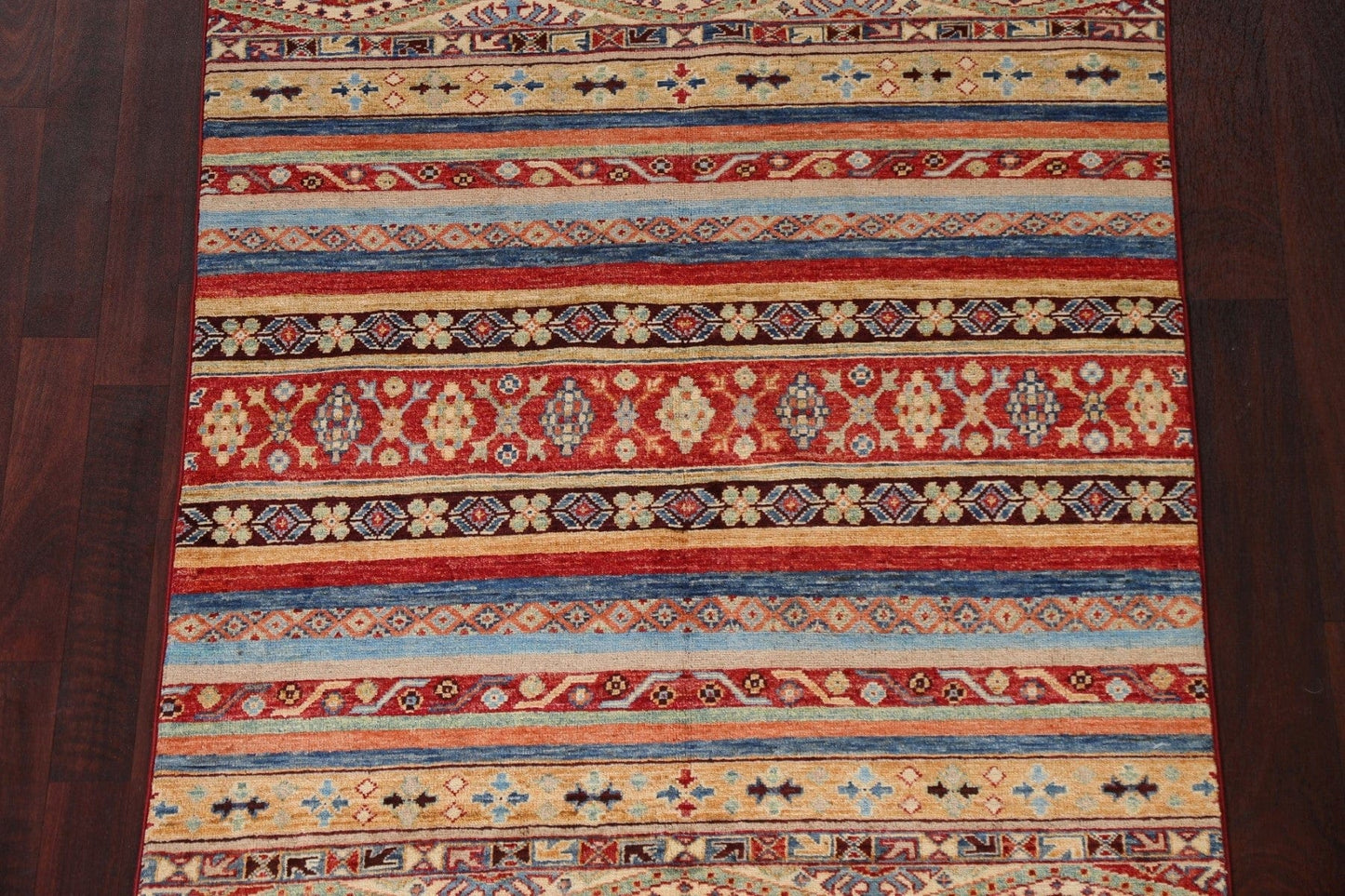 Vegetable Dye Kazak Handmade Area Rug 4x6