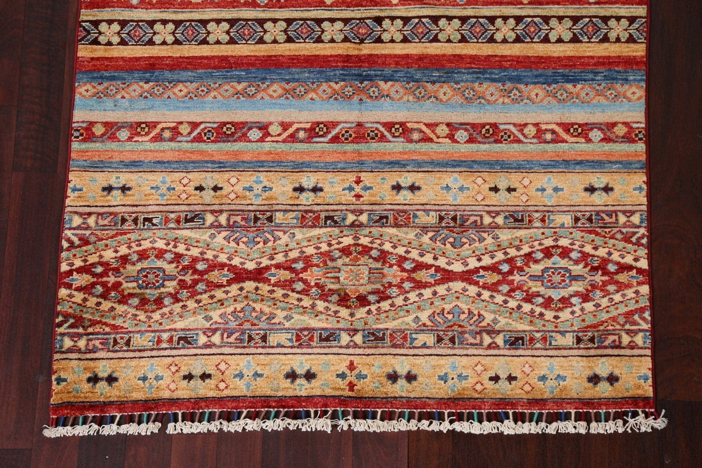 Vegetable Dye Kazak Handmade Area Rug 4x6