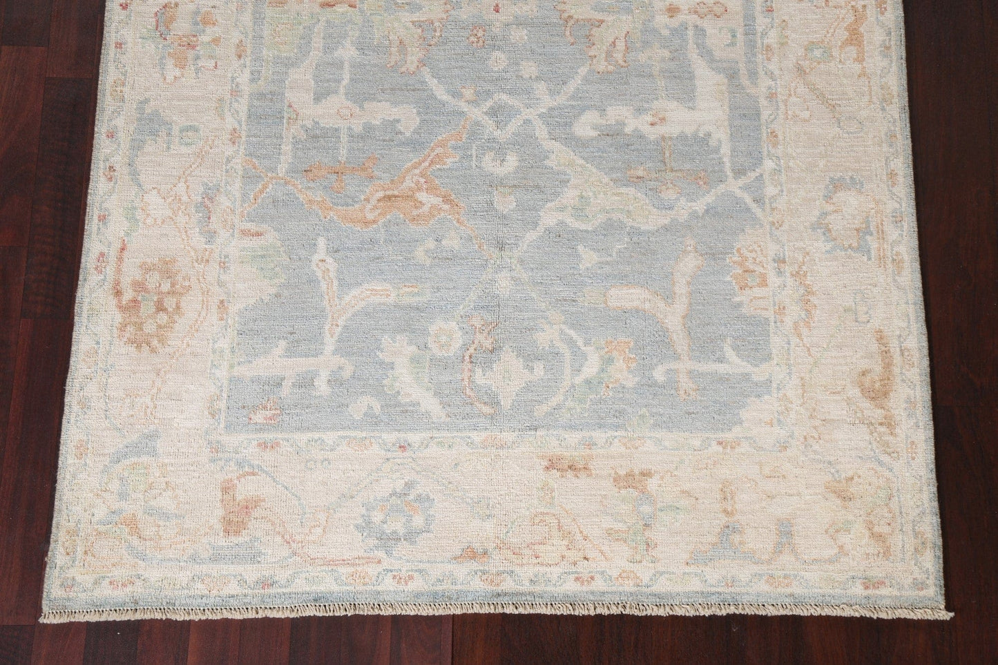 Vegetable Dye Wool Oushak Turkish Area Rug 5x8